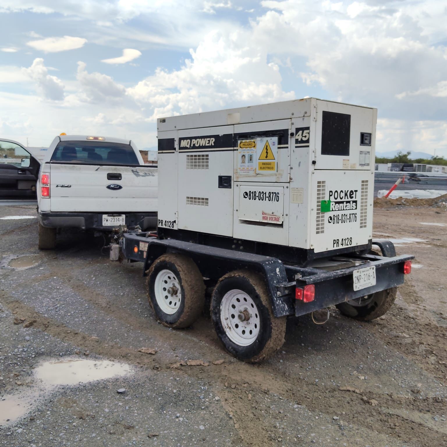 Vista Trasera Generador 45 KVA